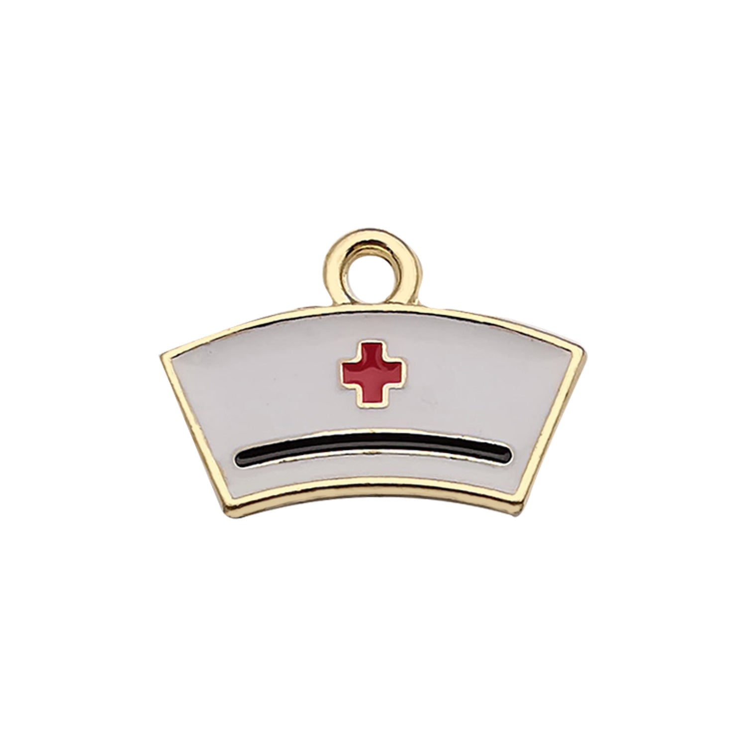 Enamel Zinc Alloy Nurse Hat Medicine Bottle Thermometer Syringe Nurse Cap Charm Pendants for DIY Jewelry