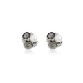 Gray Rose and Pearl Look Cluster Statement Stud Earrings view 5
