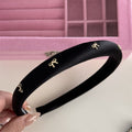 Padded Bow Motif Headband In Black Silver Black Gold Or Pink Gold view 7