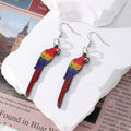 Acrylic Bird Print Drop Earrings Fishhook 9 Styles view 5
