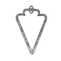 Dotted Open Heart Frame Pendant Connector for Jewelry Making view 4