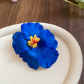 Six Color Large Artificial Hibiscus Duckbill Hair Clip Assortment view 9