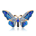 Gold Tone Silver Tone Butterfly Sculpted Crystal Enamel Nineteen Designs Metal Brooch Pin view 6