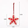 Rhinestone Flower Christmas Ornament Metal Tree Charm view 2