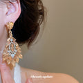 Gold-Tone Crystal Leaf Cluster Drop Earrings - One Style view 3