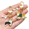Sporty Dog and Bone Enamel Clasp Keychains in 16 Designs view 5