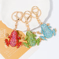 Rhinestone Frog Keychain Lobster Clasp Seven Color Options view 2