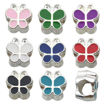 Colorful Butterfly and Bead Metal Beads with 9 Listed Options