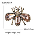 Faceted Crystal Bee Metal Brooch in Six Jewel Colors view 10