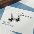 Silver Butterfly Drop Earrings Rhinestone Metal 6 Styles view 10