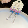 Enamel Butterfly Flower Necklace and Earring Four Styles view 7