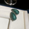 Gradient Crystal Cushion Stud Earrings In Three Colorways view 1