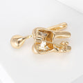 Dentist Tooth and Mirror Brooch in Two Metal Tones view 3