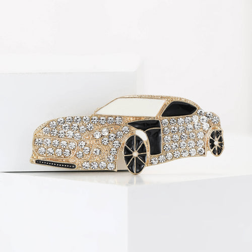 Angled display showing the brooch color and crystal details