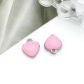 Stainless Steel Enamel Heart Double Sided Charm Pendant for Bracelets Necklaces Earrings