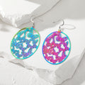 Silver Tone Rainbow Openwork Metal Hook Earrings in Seven Designs view 6