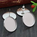 Round Cabochon Bezel Earring Post Blanks in Assorted Sizes view 2