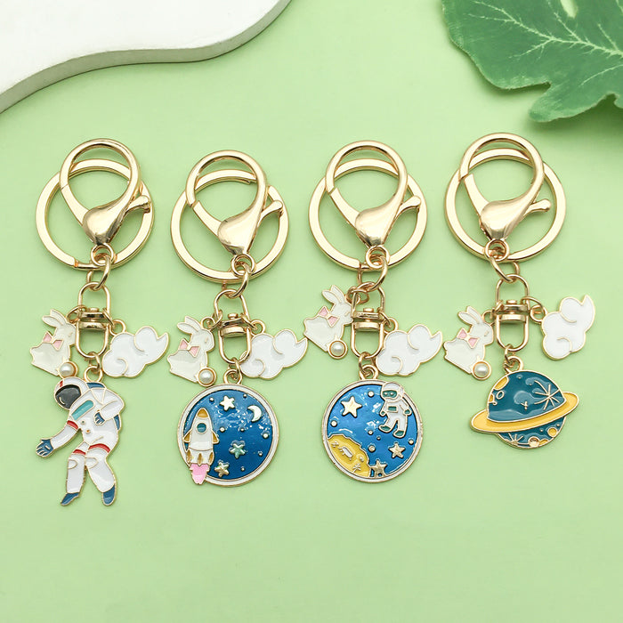 Space Charm Keychains in 2 Pictured Variations for Bags and Keys