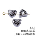 Heart Shaped Large Hole Beads in Two Antique Finishes view 3