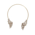 Crystal Wing Collar Necklace In Silver And Gold Tones view 5