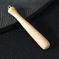 Mini Wooden Baseball Bat Charm Pendant Natural Finish Two Sizes view 2