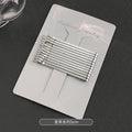 Silver S-Wave Metal Hair Pins Flat Clip Style About 5cm view 2