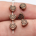 Celtic Knot Heart Spacer Beads in Three Antique Finishes view 6