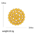Round Spiral Bead Cluster Brooch in Four Bright Colors view 5