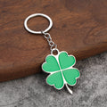 Lucky Four-Leaf Clover Zinc Alloy Keychain Gift Pendant