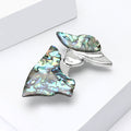 Silver Tone Woman Brooch With Iridescent Wide Brim Hat view 3