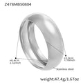Polished Dome Smooth Bangle Bracelets Gold Steel Widths view 10