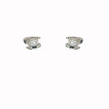 Silver Tone Crystal Snake Ear Cuffs with Coiled Shapes view 5