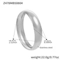 Polished Dome Smooth Bangle Bracelets Gold Steel Widths view 6