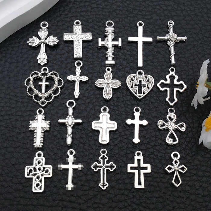 Black Cross Metal Charms with 26 Listed Options for DIY Jewelry Making