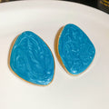 Colorful Irregular Oval Statement Stud Earrings Statement Jewelry view 9