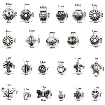 Antique Silver Spacer Bead Metal Beads with 25 Listed Options