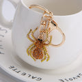 Rhinestone Spider Keychain Gold Clasp Three Color Options view 3