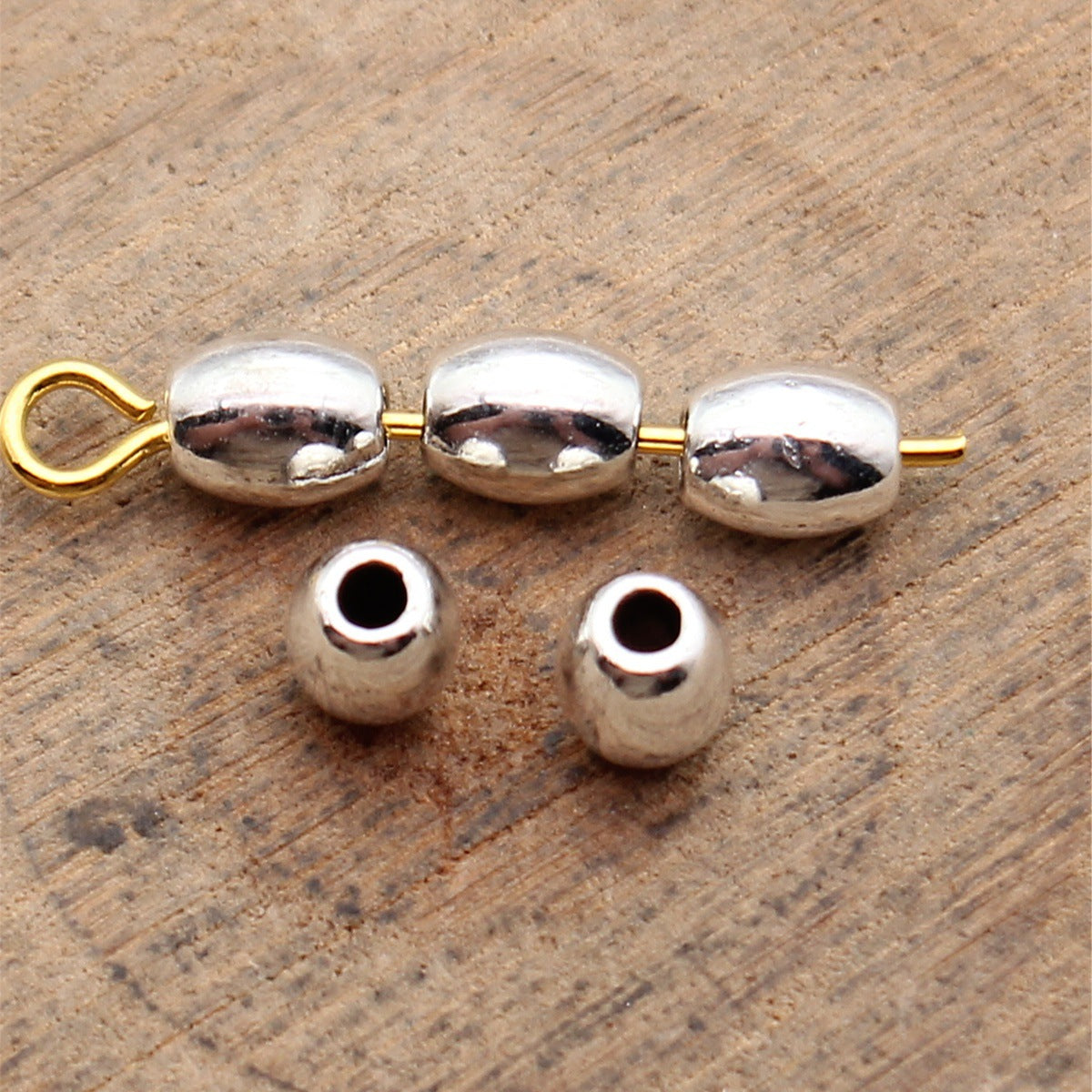 5x4x4mm 0.28g Antique Silver Zinc Alloy Oval Small Hole Spacer Beads for DIY Bracelet Jewelry Making