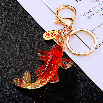 Crystal Fortune Koi Fish Keychains in Nine Colors plus Assorted Option
