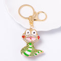 Rhinestone Cartoon Cobra Snake Keychain Five Colors view 8