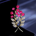 Gold Tone Money Tree Crystal Metal Brooch Pin 3 x 5.2 cm view 5
