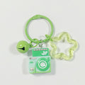 Colorful Camera, Bell and Clear Star Split-Ring Keychains in Five Colors view 3