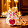 Fuchsia Pearl-Heart-Pouch