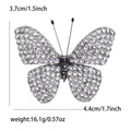 Crystal Butterfly Brooch With Polished Metal And Sculpted Decorative Details view 7