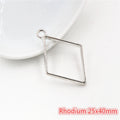Silver Tone Open Geometric Resin Bezel Pendant Frames view 9