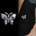 Green Butterfly Crystal Four Designs Metal Brooch Pin view 5