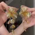 Long Statement Drop Earrings in Fourteen Floral Designs view 5