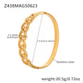 Stainless Steel Zircon Clasp Bangles Twist Lattice Chain Styles view 7