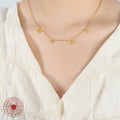 MAMA Letter Charm Necklace Spaced Letters Gold Or Steel view 3