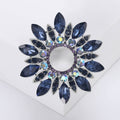 Marquise Crystal Wreath Brooch in Three Colorways Decorative Lapel Accessory view 2